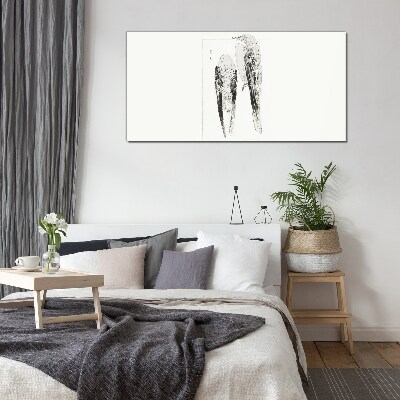 Tableau verre imprimé Deux oiseaux sur fond blanc