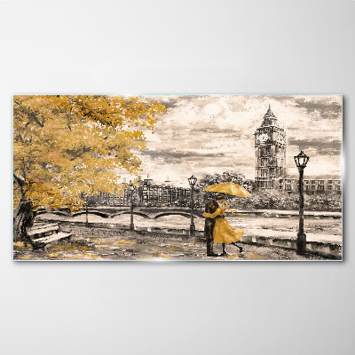 Tableau verre imprimé Automne doré à Londres