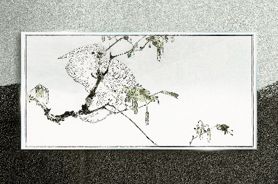 Tableau photo sur verre Un oiseau sur une branche