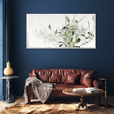 Tableau verre imprimé Un paysage végétal aux tons délicats