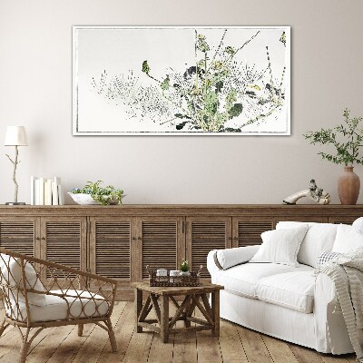 Tableau verre imprimé Un paysage végétal aux tons délicats