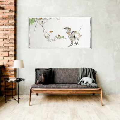 Tableau photo sur verre Oiseaux parmi la végétation
