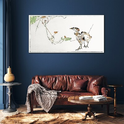 Tableau photo sur verre Oiseaux parmi la végétation