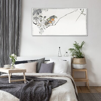 Tableau imprimé sur verre Oiseaux sur une branche