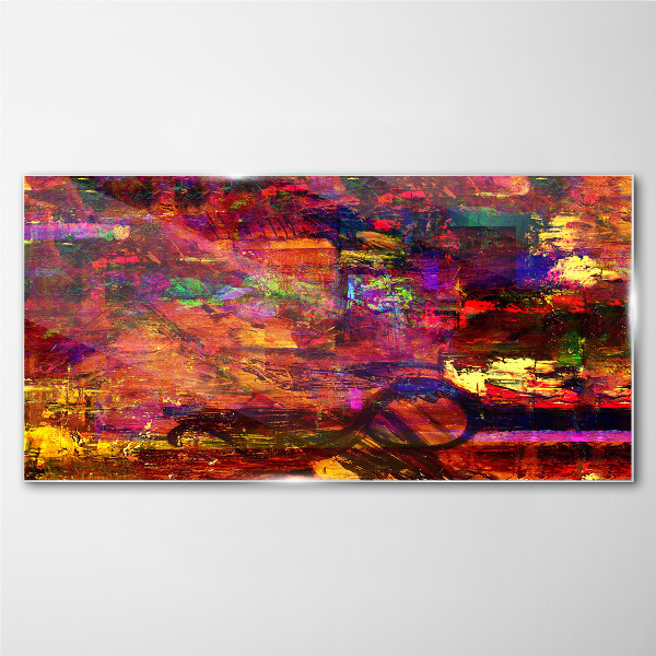 Tableau verre imprimé Abstraction colorée aux couleurs intenses