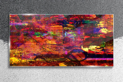Tableau verre imprimé Abstraction colorée aux couleurs intenses