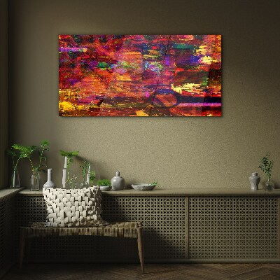 Tableau verre imprimé Abstraction colorée aux couleurs intenses
