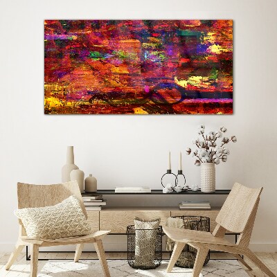 Tableau verre imprimé Abstraction colorée aux couleurs intenses