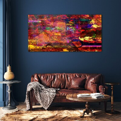 Tableau verre imprimé Abstraction colorée aux couleurs intenses