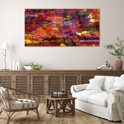Tableau verre imprimé Abstraction colorée aux couleurs intenses