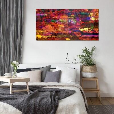 Tableau verre imprimé Abstraction colorée aux couleurs intenses