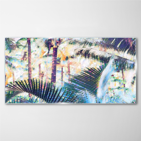 Tableau sur verre Paysage tropical aux couleurs pastel