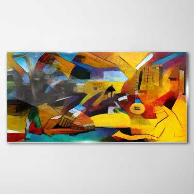 Tableau verre imprimé Paysage abstrait aux couleurs intenses