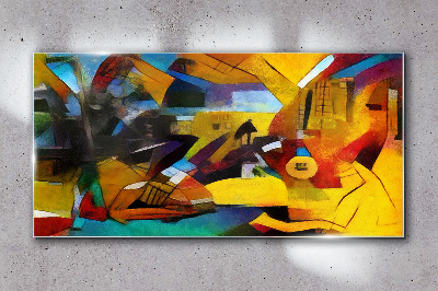 Tableau verre imprimé Paysage abstrait aux couleurs intenses