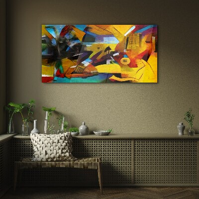 Tableau verre imprimé Paysage abstrait aux couleurs intenses