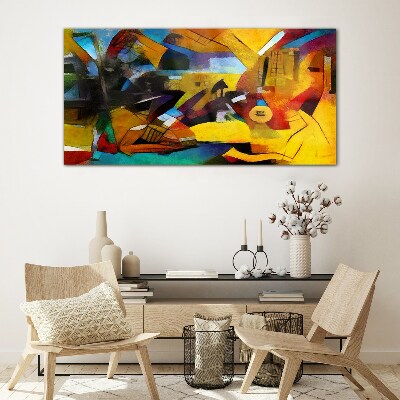 Tableau verre imprimé Paysage abstrait aux couleurs intenses