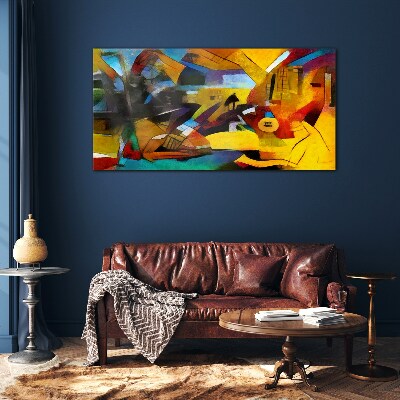 Tableau verre imprimé Paysage abstrait aux couleurs intenses