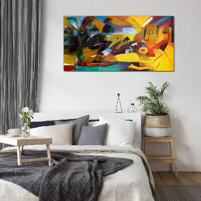 Tableau verre imprimé Paysage abstrait aux couleurs intenses