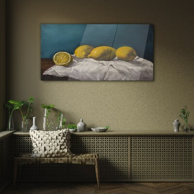 Tableau imprimé sur verre Citron Calme