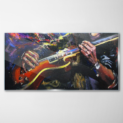 Tableau photo sur verre La passion musicale en couleurs