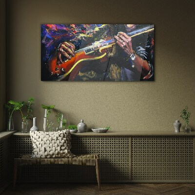 Tableau photo sur verre La passion musicale en couleurs
