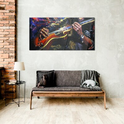 Tableau photo sur verre La passion musicale en couleurs