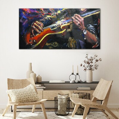 Tableau photo sur verre La passion musicale en couleurs
