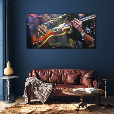 Tableau photo sur verre La passion musicale en couleurs