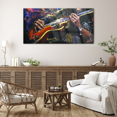 Tableau photo sur verre La passion musicale en couleurs