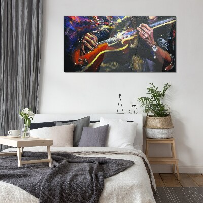 Tableau photo sur verre La passion musicale en couleurs