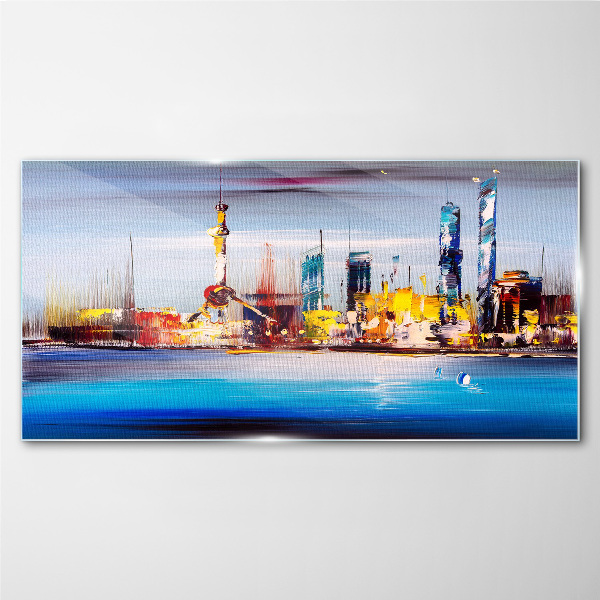 Tableau photo sur verre Panorama urbain moderne