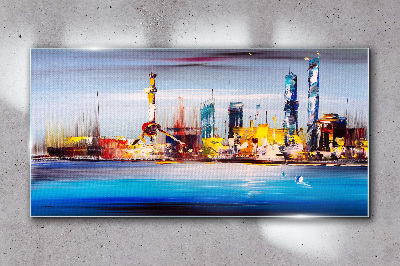 Tableau photo sur verre Panorama urbain moderne