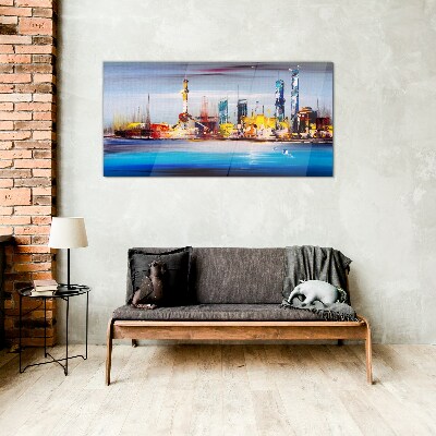 Tableau photo sur verre Panorama urbain moderne