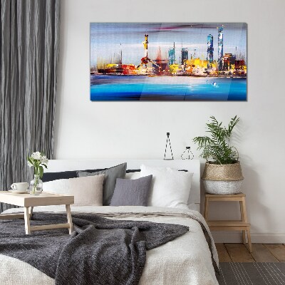 Tableau photo sur verre Panorama urbain moderne