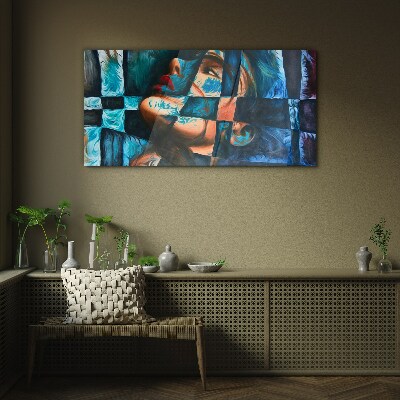 Tableau imprimé sur verre Fragments d'émotion en couleur