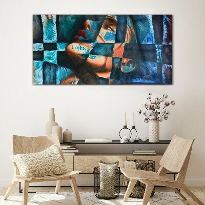 Tableau imprimé sur verre Fragments d'émotion en couleur