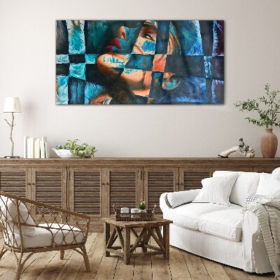 Tableau imprimé sur verre Fragments d'émotion en couleur