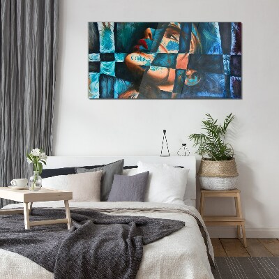 Tableau imprimé sur verre Fragments d'émotion en couleur