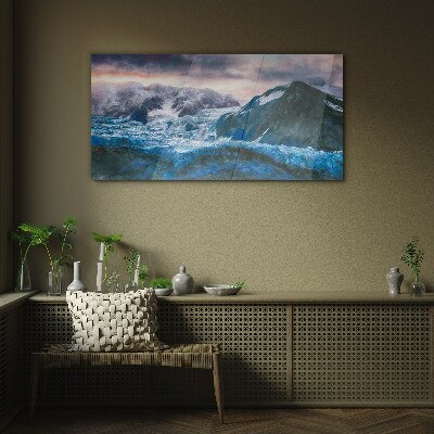 Tableau verre imprimé Paysages de montagnes glacées