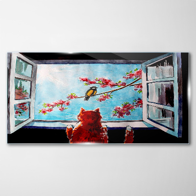 Tableau imprimé sur verre Une fenêtre sur le monde des couleurs printanières