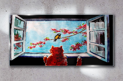 Tableau imprimé sur verre Une fenêtre sur le monde des couleurs printanières