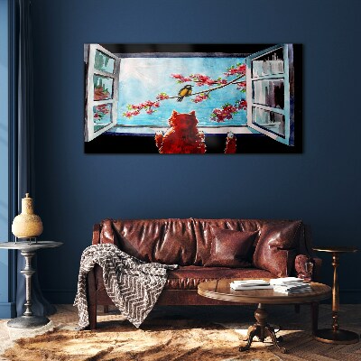 Tableau imprimé sur verre Une fenêtre sur le monde des couleurs printanières