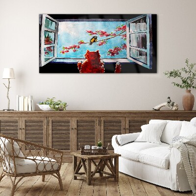 Tableau imprimé sur verre Une fenêtre sur le monde des couleurs printanières