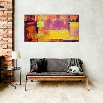 Tableau photo sur verre Compositions abstraites colorées