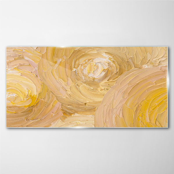 Tableau verre imprimé Spirales beiges dans une lumière douce