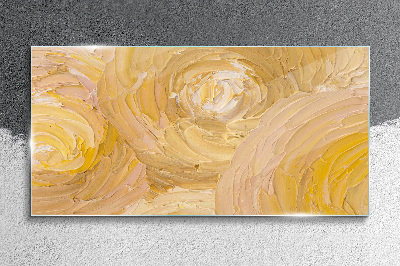 Tableau verre imprimé Spirales beiges dans une lumière douce