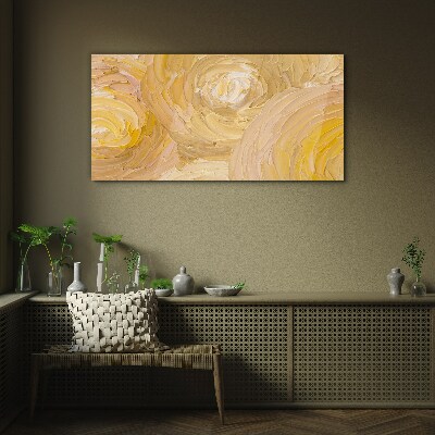 Tableau verre imprimé Spirales beiges dans une lumière douce