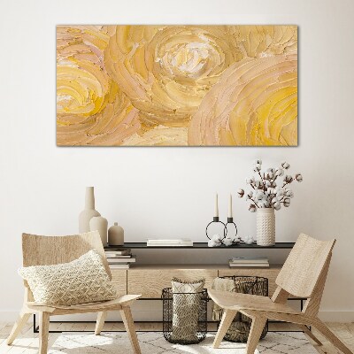 Tableau verre imprimé Spirales beiges dans une lumière douce