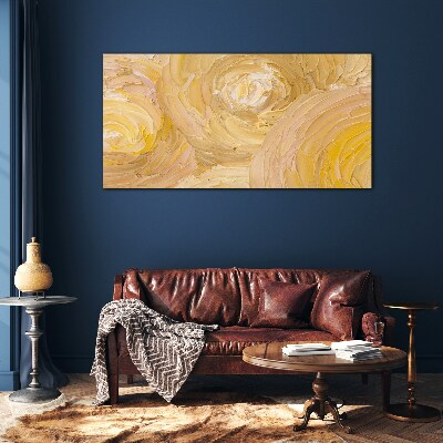 Tableau verre imprimé Spirales beiges dans une lumière douce