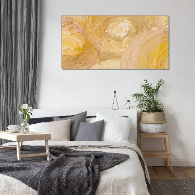 Tableau verre imprimé Spirales beiges dans une lumière douce